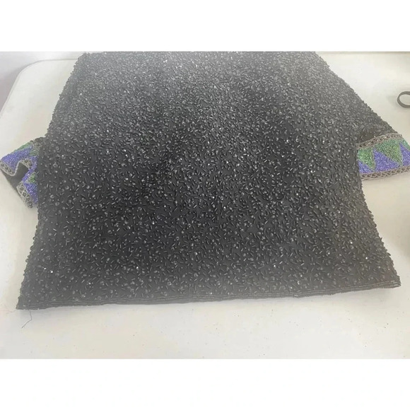 Vintage 80’s Niteline by Della Roufogali Beaded Sequin Black Cocktail Dress 0170 - Picture 13 of 16